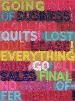 Mel Bochner - Going Out of Business